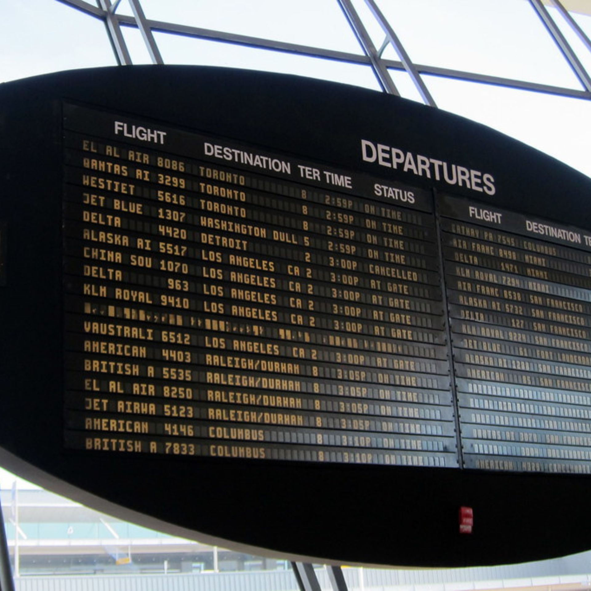 Flight List at Airpot as a Part of the New Travel Rules for 2026